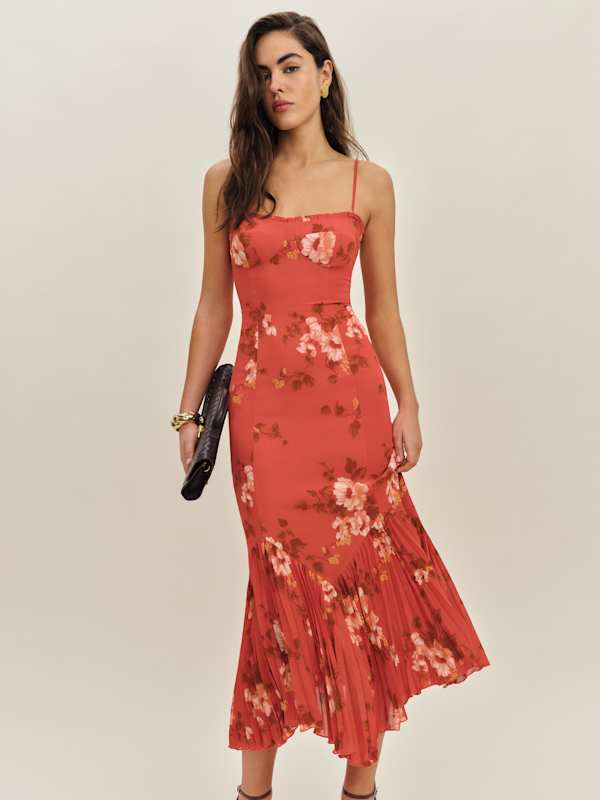 Aiko Dress - Coral Bloom